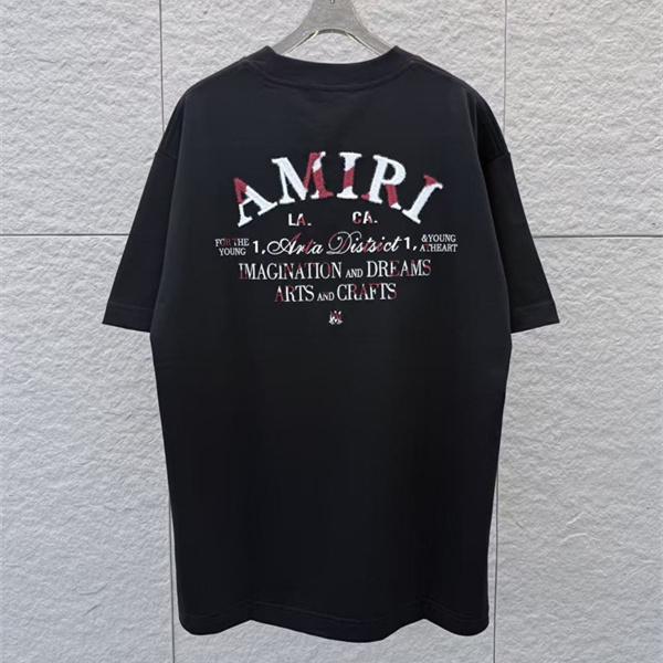 2026新作トレンドロゴ刺繍 半袖 クルーネック AMIRI アミリ コピー Tシャツ人気