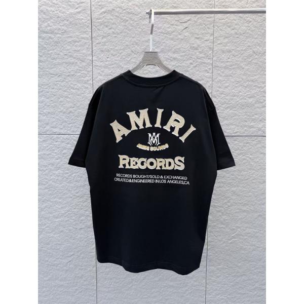 AMIRI SOUNDS ロゴ刺繍 半袖 AMIRI アミリ コピー Tシャツ【2026夏トレンド】男女兼用