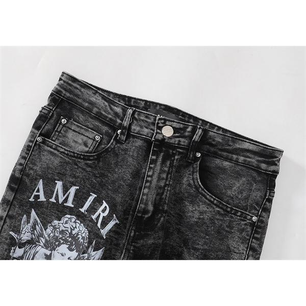 エンジェルプリント クラッシュ AMIRI アミリ コピー デニム ウォッシュ仕上げ スリムライン 圧倒的オーラ