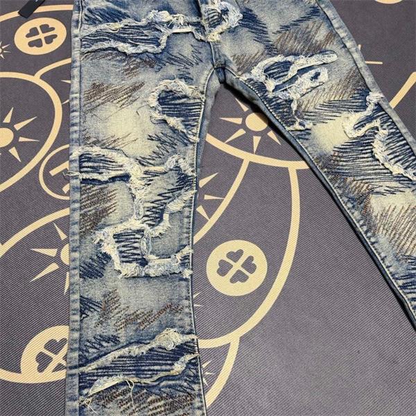 アートダメージ ヴィンテージウォッシュ AMIRI アミリ コピー デニム 2026人気 立体 シャープシルエット ハイセンス