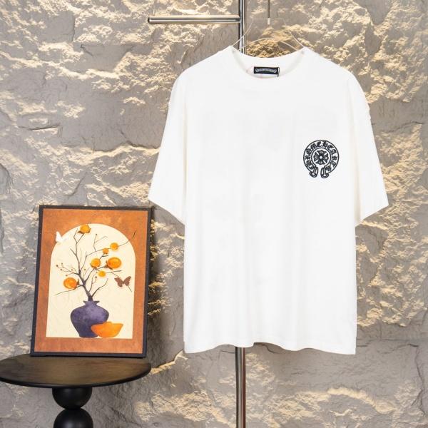CHROME HEARTS クロムハーツ 2026限定 マルチモチーフバックプリント クルーネック 半袖Tシャツ クロスロゴ オーバーサイズ メンズ レディース