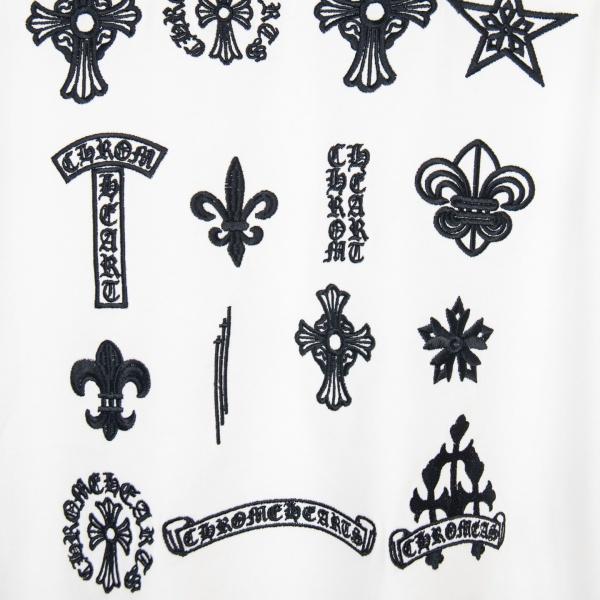 CHROME HEARTS クロムハーツ 2026限定 マルチモチーフバックプリント クルーネック 半袖Tシャツ クロスロゴ オーバーサイズ メンズ レディース
