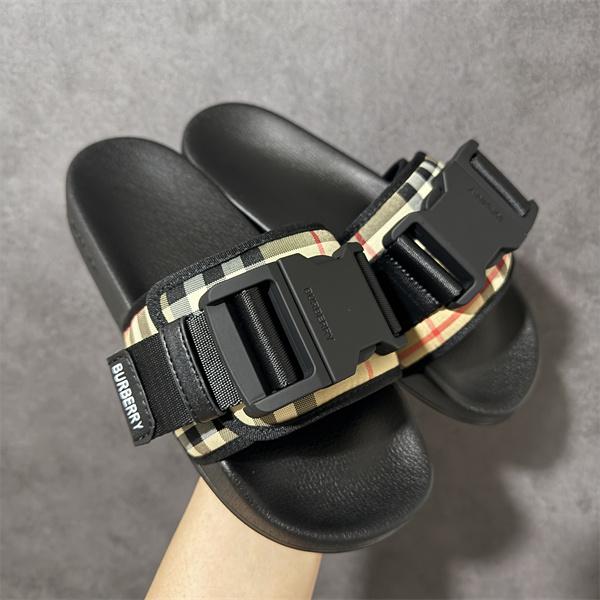 【2026夏新作】クラシックチェック スリッパ バーバリーサンダルコピーBurberry haymarket Vintage 