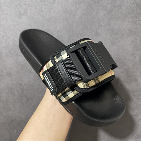 【2026夏新作】クラシックチェック スリッパ バーバリーサンダルコピーBurberry haymarket Vintage 