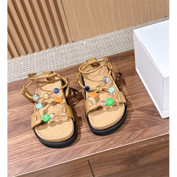シンプル＆個性派LOEWE Pebble Beads Fussbett  ロエベサンダルレディースコピー4cm