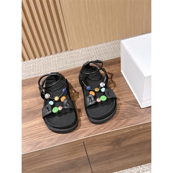 シンプル＆個性派LOEWE Pebble Beads Fussbett  ロエベサンダルレディースコピー4cm