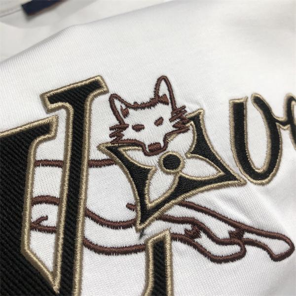 2026新作 Louis Vuitton ルイヴィトン コピー Tシャツ Loversロゴ刺繍 ルーズフィット 人気 メンズ レディース