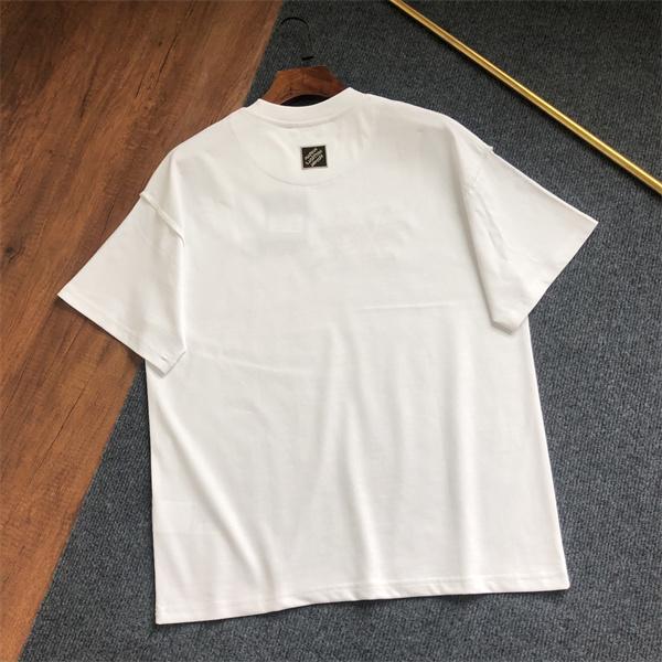 2026新作 Louis Vuitton ルイヴィトン コピー Tシャツ Loversロゴ刺繍 ルーズフィット 人気 メンズ レディース