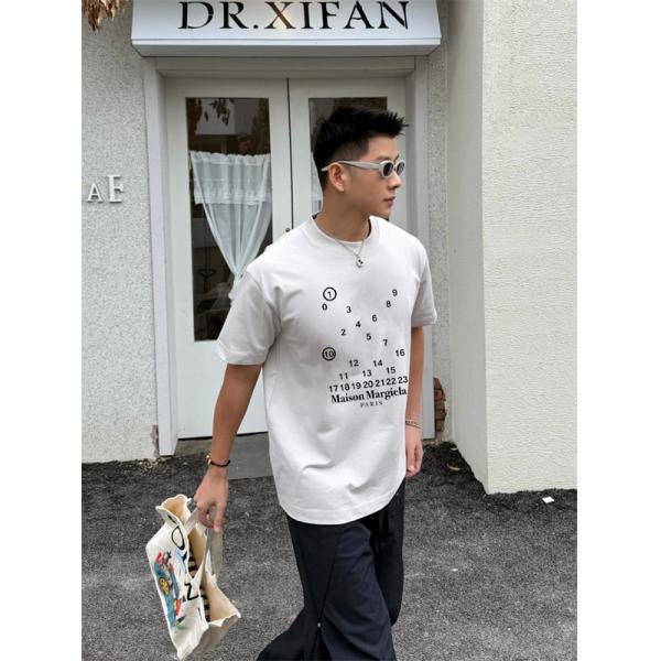 ナンバーロゴプリント ミニマルモード 人気 Maison Margiela メゾンマルジェラ コピー Tシャツ メンズ レディース