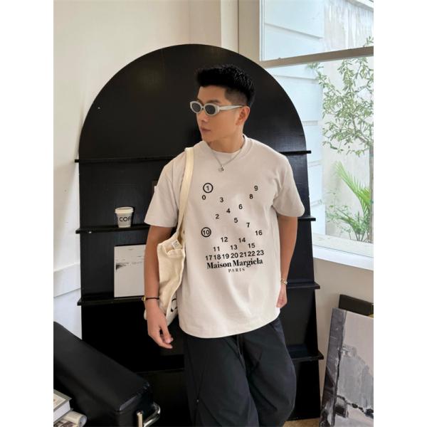 ナンバーロゴプリント ミニマルモード 人気 Maison Margiela メゾンマルジェラ コピー Tシャツ メンズ レディース