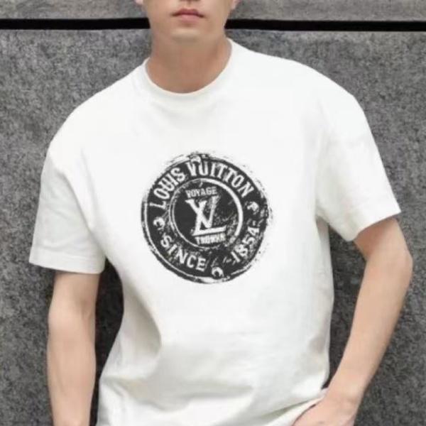 LOUIS VUITTON ルイヴィトン 2026 ヴィンテージサークルロゴ プリント 半袖Tシャツ クラシック クルーネック コットン カジュアル ストリート メンズ レディース