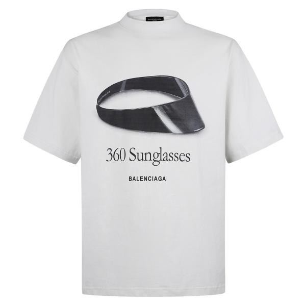 BALENCIAGA バレンシアガ 2026 360 Sunglasses グラフィックプリント 半袖Tシャツ オーバーフィット ロゴデザイン モード ストリート カジュアル メンズ レディース