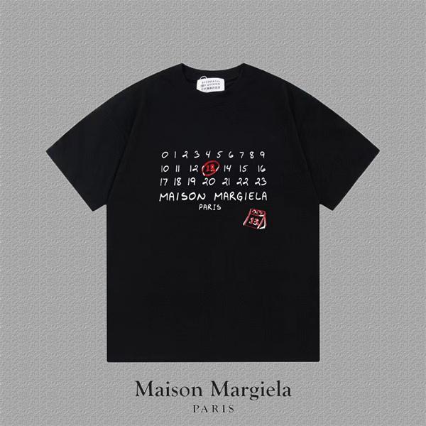 人気 Maison Margiela メゾンマルジェラ コピー Tシャツ 手書き風ナンバーロゴ 韓国系 ミニマル メンズ レディース
