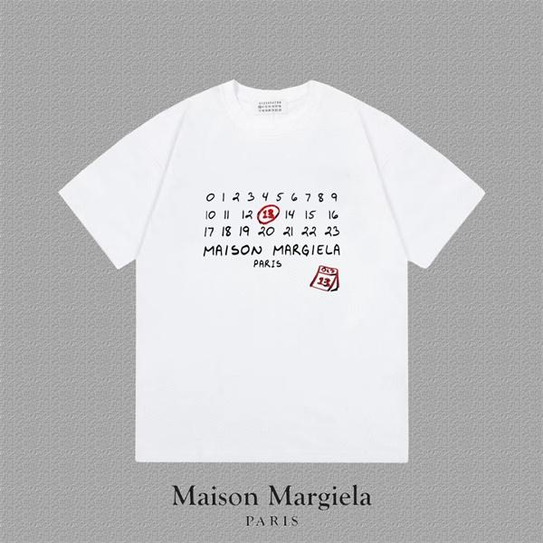 人気 Maison Margiela メゾンマルジェラ コピー Tシャツ 手書き風ナンバーロゴ 韓国系 ミニマル メンズ レディース