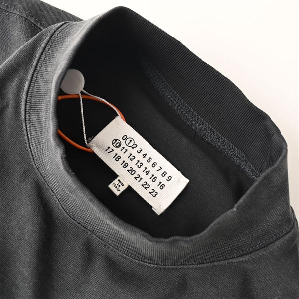ハイネック半袖 Vintage加工 ダメージ風 Maison Margiela メゾンマルジェラ コピー Tシャツ モードストリート