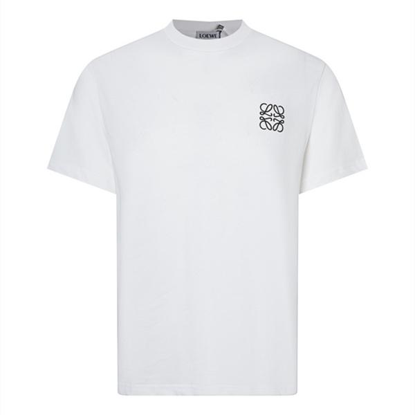 今季注目 LOEWE ロエベ コピー Tシャツ メンズ ワンポイント刺繍 半袖  ミニマル人気トップス