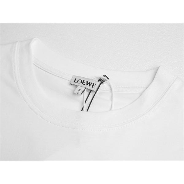 今季注目 LOEWE ロエベ コピー Tシャツ メンズ ワンポイント刺繍 半袖  ミニマル人気トップス