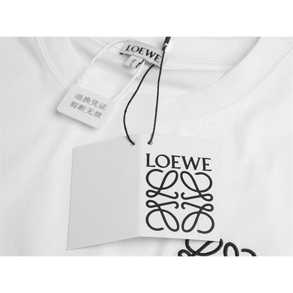 今季注目 LOEWE ロエベ コピー Tシャツ メンズ ワンポイント刺繍 半袖  ミニマル人気トップス