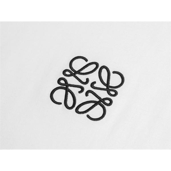 今季注目 LOEWE ロエベ コピー Tシャツ メンズ ワンポイント刺繍 半袖  ミニマル人気トップス
