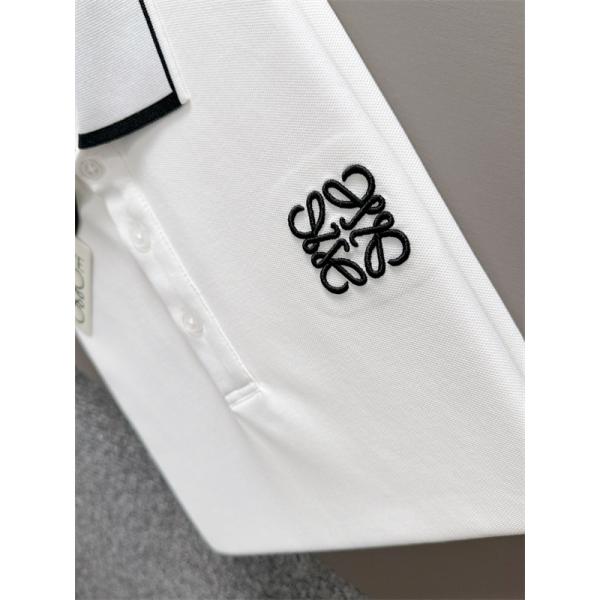 今売れている LOEWE ロエベ コピー 半袖ポロシャツ メンズ 刺繍ロゴ 襟ライン入り 一枚で決まる好印象トップス