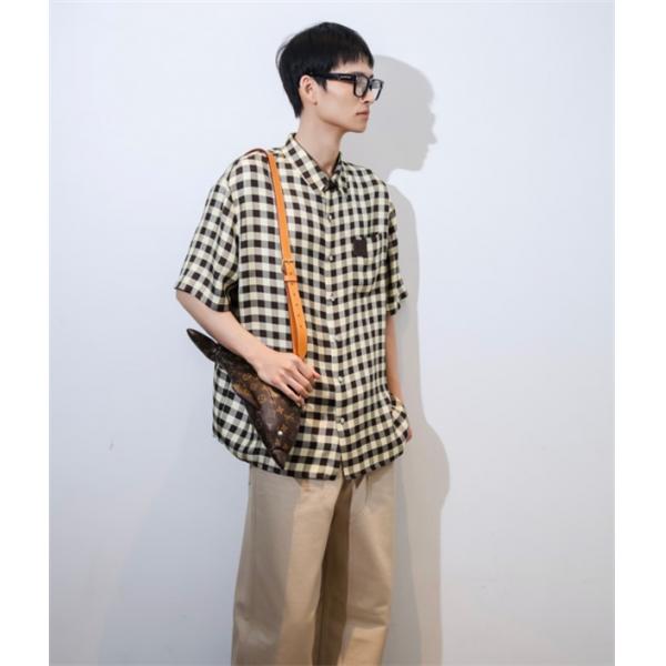 ルイ ヴィトン半袖シャツスーパーコピーLouis Vuitton 26SS Damierカジュアルスタイル上品
