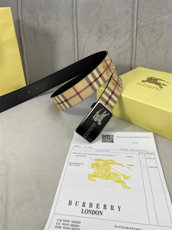 26ss 新作 チェック柄 メンズ レディース BURBERRY バーバリー コピー ベルト 人気アクセサリー 高品質