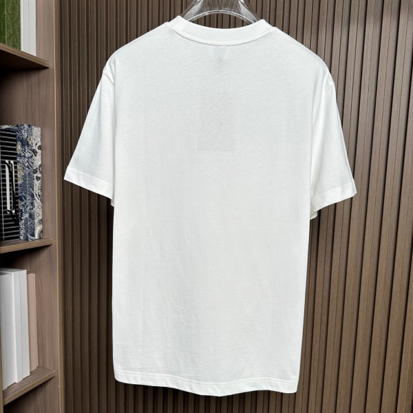 BURBERRY バーバリー ロゴ刺繍Tシャツ アーチロゴ エンブレム刺繍 クルーネック 半袖 コットン カジュアル メンズ レディース
