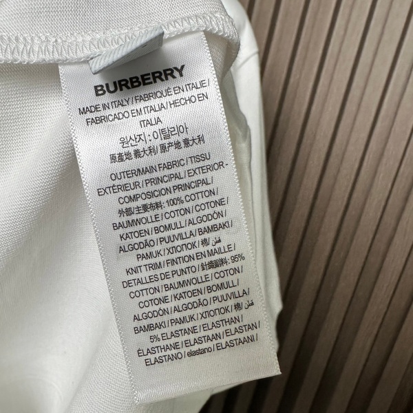 BURBERRY バーバリー ロゴ刺繍Tシャツ アーチロゴ エンブレム刺繍 クルーネック 半袖 コットン カジュアル メンズ レディース