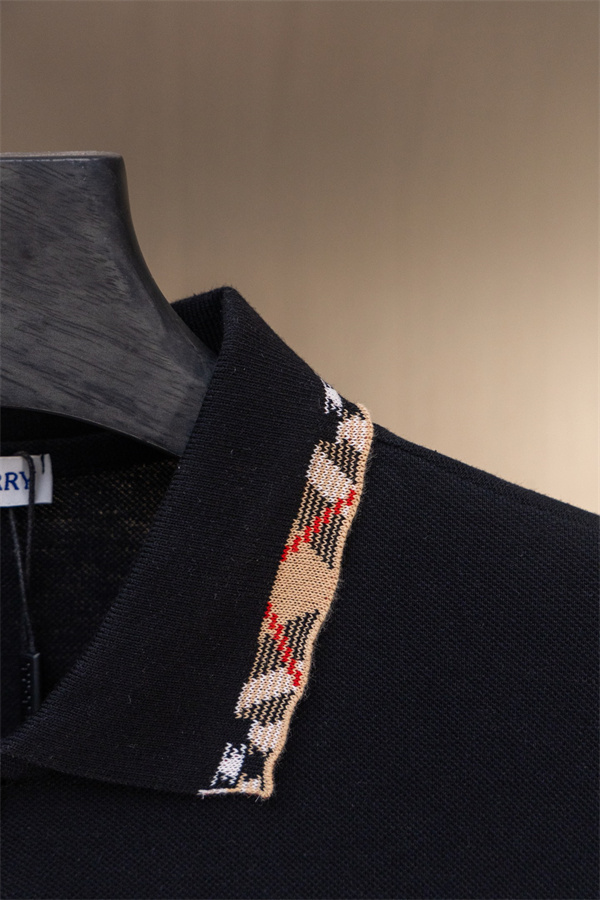 新作 チェック襟 半袖 メンズ BURBERRY バーバリー コピー ポロシャツ 人気アイテム 上品コーデ