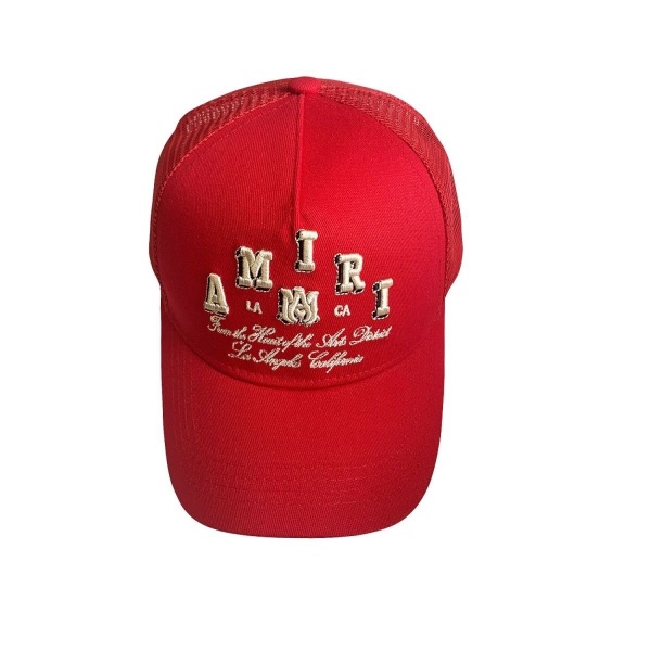 AMIRI アミリ ロゴ刺繍 メッシュキャップ トラッカーキャップ 通気設計 サイズ調整可能 ストリート カジュアル ユニセックス