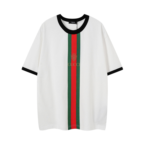 GUCCI グッチ コピー Tシャツ センターラインデザイン 半袖 メンズ 人気モデル 大人カジュアル ファッションアイテム