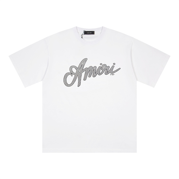 ロゴプリント 半袖 ゆったりシルエット クルーネック 男女兼用 AMIRI アミリ コピー Tシャツ カジュアル トップス