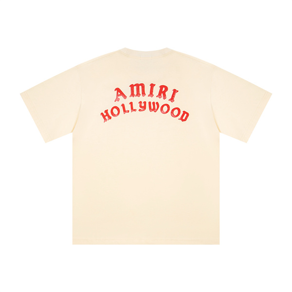 AMIRI アミリ コピー Tシャツ グラフィックロゴ メンズ 半袖 ワイドシルエット バックデザイン こなれ感 カジュアルコーデ おすすめトップス