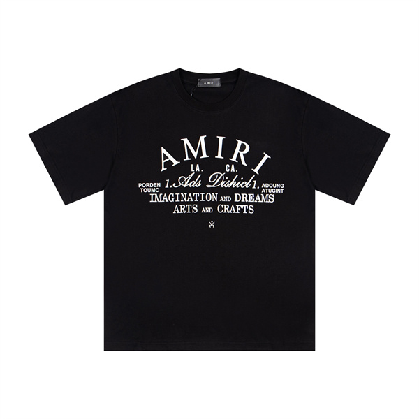 バックロゴ 半袖 大胆プリント ワイドシルエット 個性派ストリート AMIRI アミリ コピー Tシャツ メンズ デイリーコーデ 人気急上昇