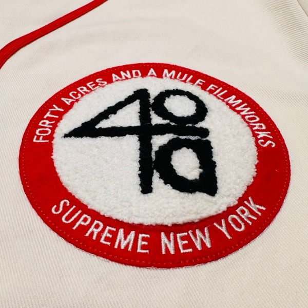 Supreme シュプリーム 40 Acres Baseball Jersey ベースボールシャツ ワッペン刺繍 ナンバーロゴ オーバーサイズ
