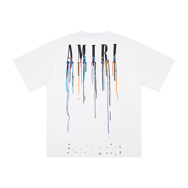 AMIRI アミリ コピー Tシャツ ペイントグラフィック メンズ 半袖 2026話題 ロゴ主役 ストリート映え ゆったり 人気急上昇