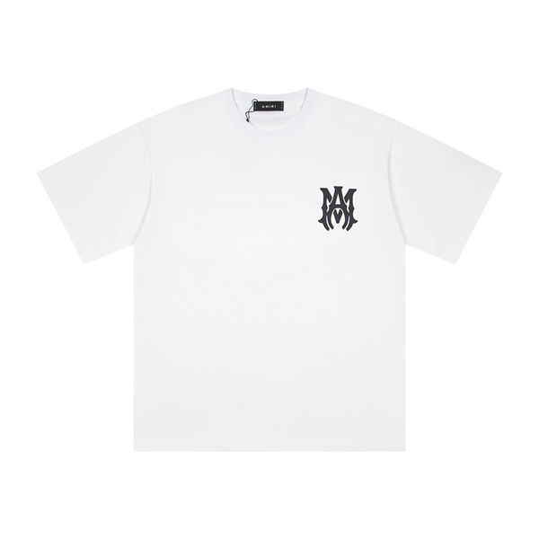 AMIRI アミリ コピー Tシャツ ワイドシルエット メンズ 新作 ワンポイントロゴ バックプリント こなれ感 売れ筋トップス