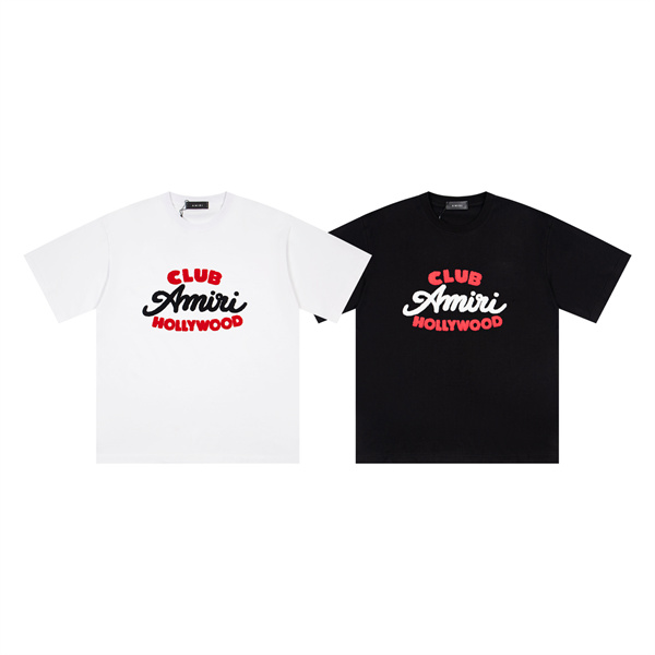 ロゴプリント 半袖 ゆったりシルエット クルーネック 男女兼用 AMIRI アミリ コピー Tシャツ カジュアル トップス