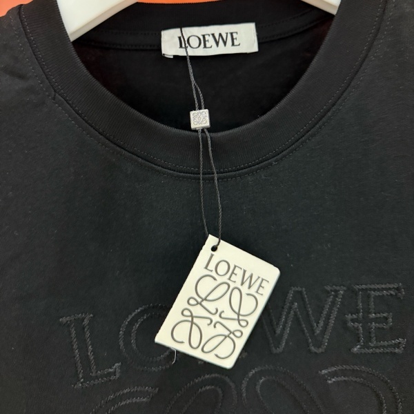 LOEWE ロエベ クラシックアナグラム 刺繍デザインTシャツ コットン半袖 ファッション 売れ筋 快適フィット