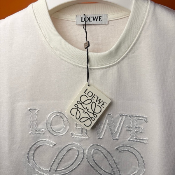 LOEWE ロエベ クラシックアナグラム 刺繍デザインTシャツ コットン半袖 ファッション 売れ筋 快適フィット
