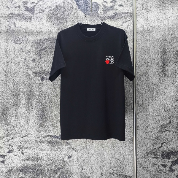LOEWE コピー ロエベ ハートアナグラム刺繍 半袖Tシャツ ワンポイント
