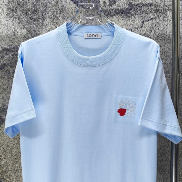 LOEWE コピー ロエベ ハートアナグラム刺繍 半袖Tシャツ ワンポイントデザイン リラックスフィット 2026新作 人気トップス