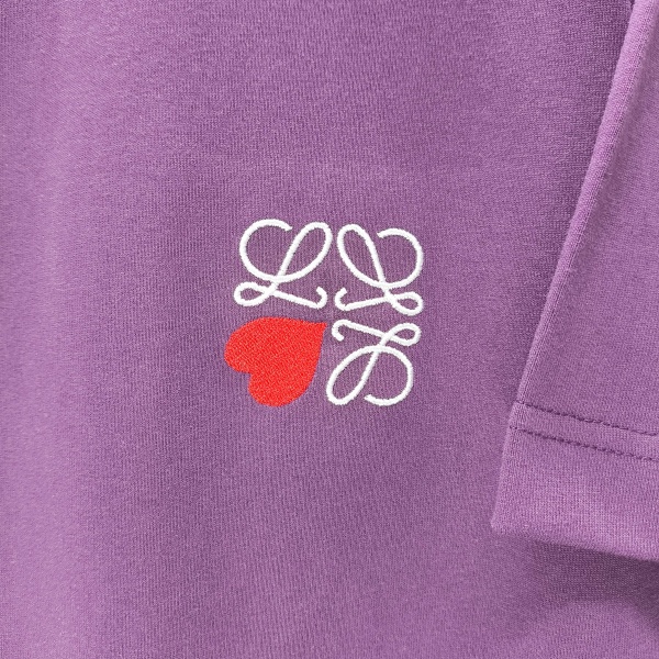 LOEWE コピー ロエベ ハートアナグラム刺繍 半袖Tシャツ ワンポイントデザイン リラックスフィット 2026新作 人気トップス