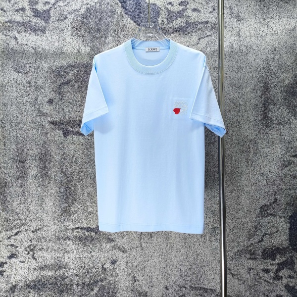 LOEWE コピー ロエベ ハートアナグラム刺繍 半袖Tシャツ ワンポイントデザイン リラックスフィット 2026新作 人気トップス