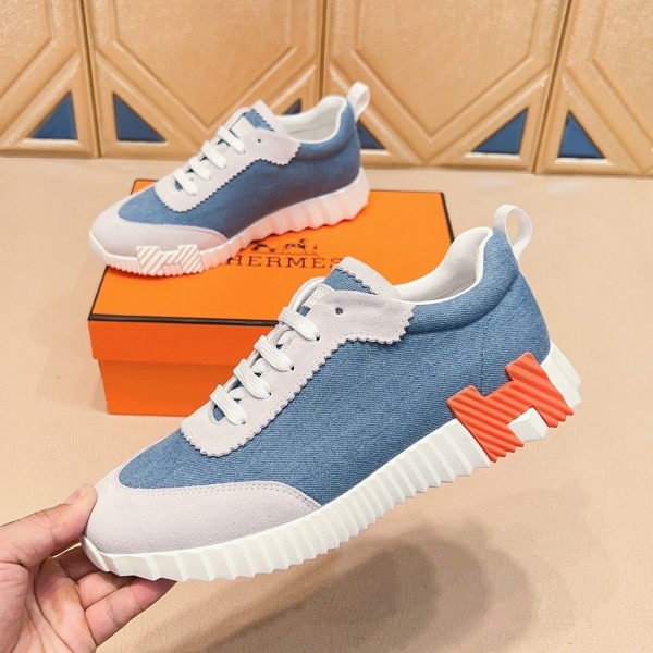 HERMES コピー エルメス コピー デニム調ローカットスニーカー 軽量ソール 快適歩行 洗練カジュアル