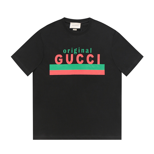 GUCCI グッチ コピー Tシャツ 半袖 ビッグロゴ フロントプリント デイリー主力 今っぽい カジュアル人気商品