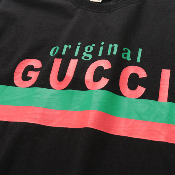GUCCI グッチ コピー Tシャツ 半袖 ビッグロゴ フロントプリント デイリー主力 今っぽい カジュアル人気商品