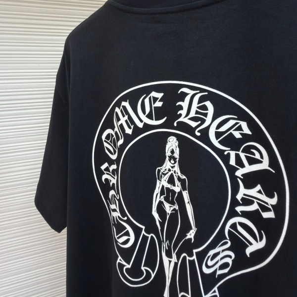 Chrome Hearts クロムハーツ Deadly Doll 半袖Tシャツ 胸ポケットデザイン バックプリント 主役級 オーバーサイズ 人気上昇中 ストリート系 男女兼用