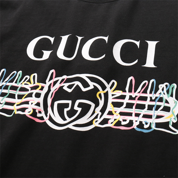 ロゴ入り フロントデザイン GUCCI グッチ コピー 半袖トップス 一枚で決まる デイリー主力 買い足し候補