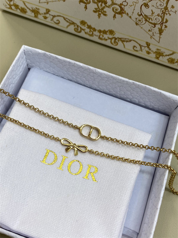 二層チェーンネックレスディオールコピーDIOR新作デートに万能 大人の上品アクセント
